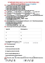 Bài tập trắc nghiệm Hóa học 10 - Bài 9 Sự biến đổi các tính chất nguyên tố hóa học (Có đáp án)